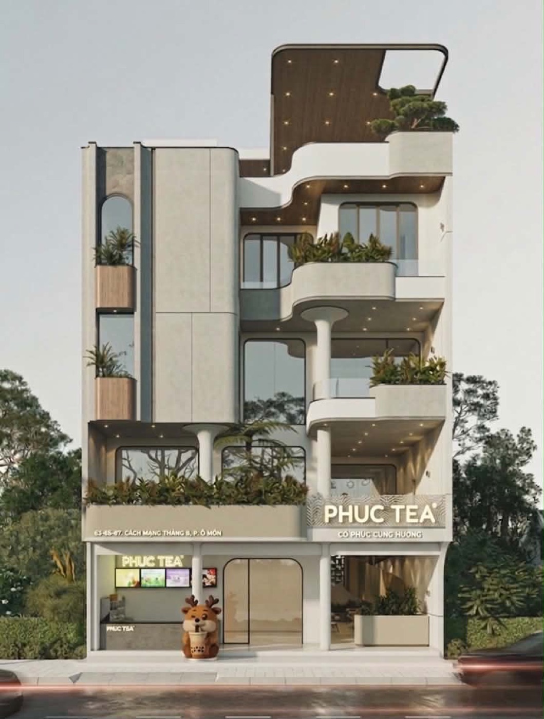Cửa hàng Phúc Tea Ô Môn với mô hình flagship mới