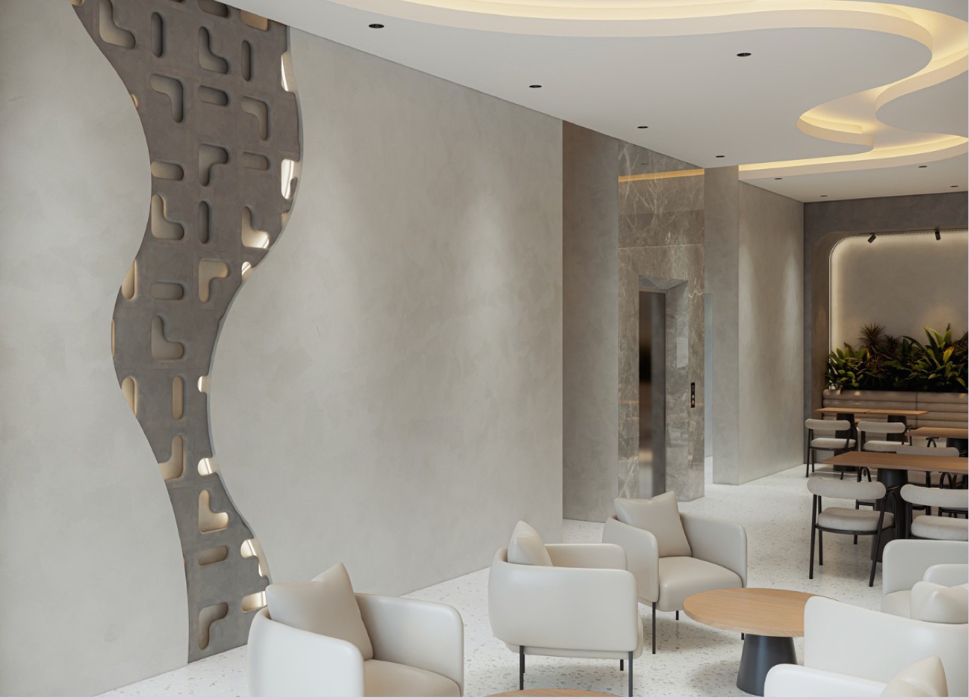 Khu lounge và bàn ghế bên trong Phúc Tea Ô Môn