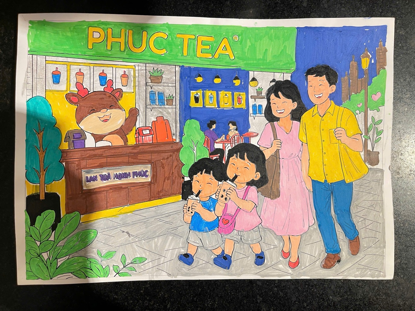 Tác phẩm tô màu của các bé tham gia chương trình Phúc Tea