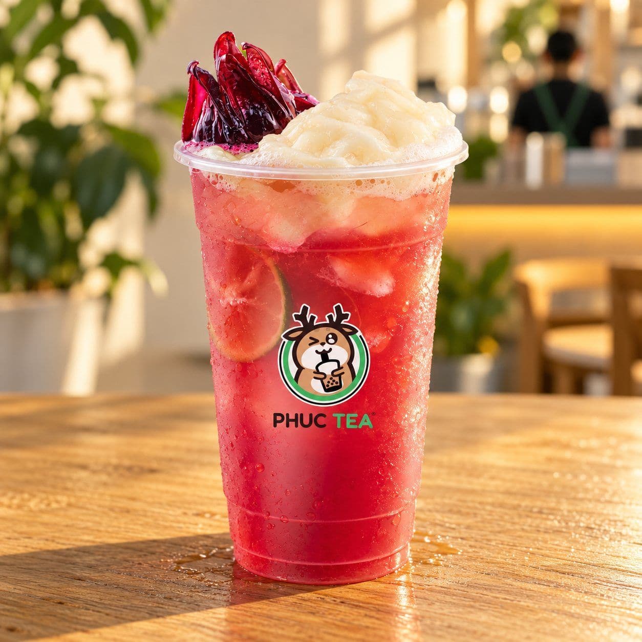 Lục Trà Hibiscus Mãng Cầu - Phúc Tea 饮品