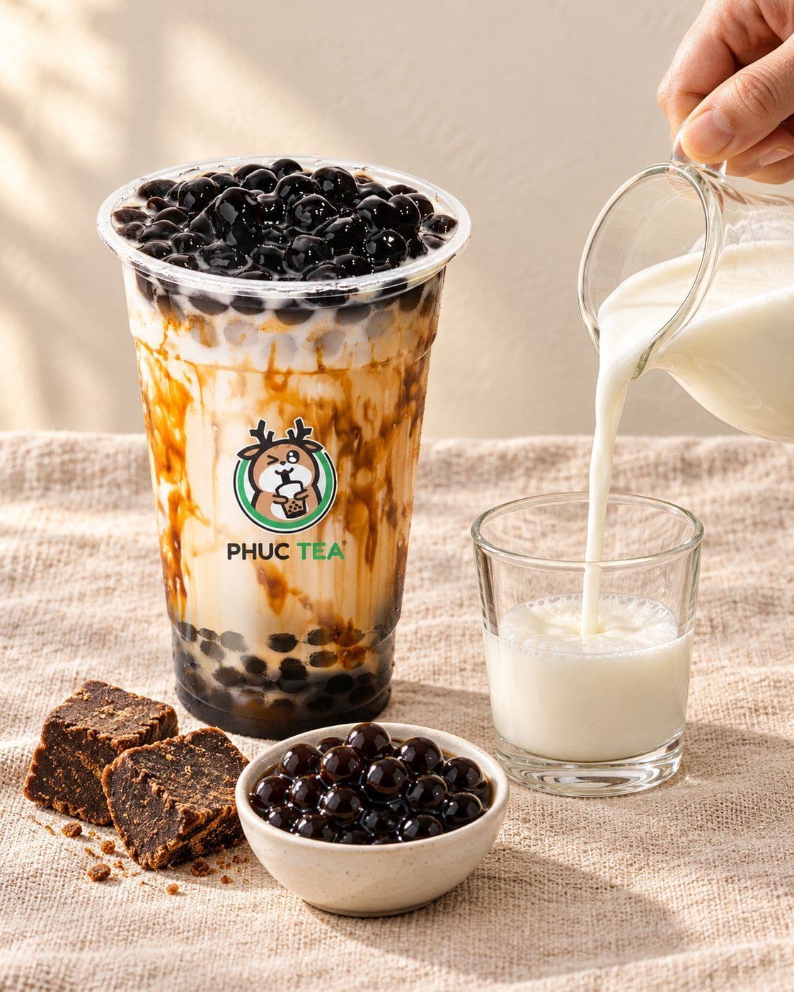 Sữa Tươi Trân Châu Đường Đen - Phúc Tea 饮品