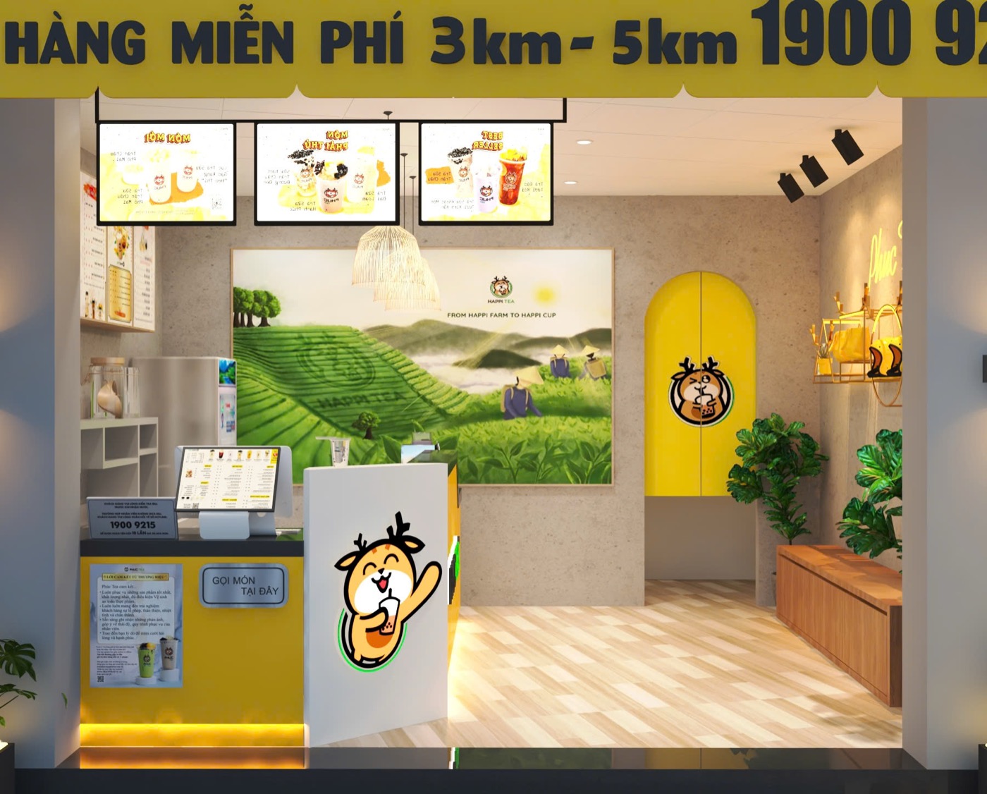 Quán trà sữa Phúc Tea vận hành sau khi ê-kíp hoàn tất đào tạo