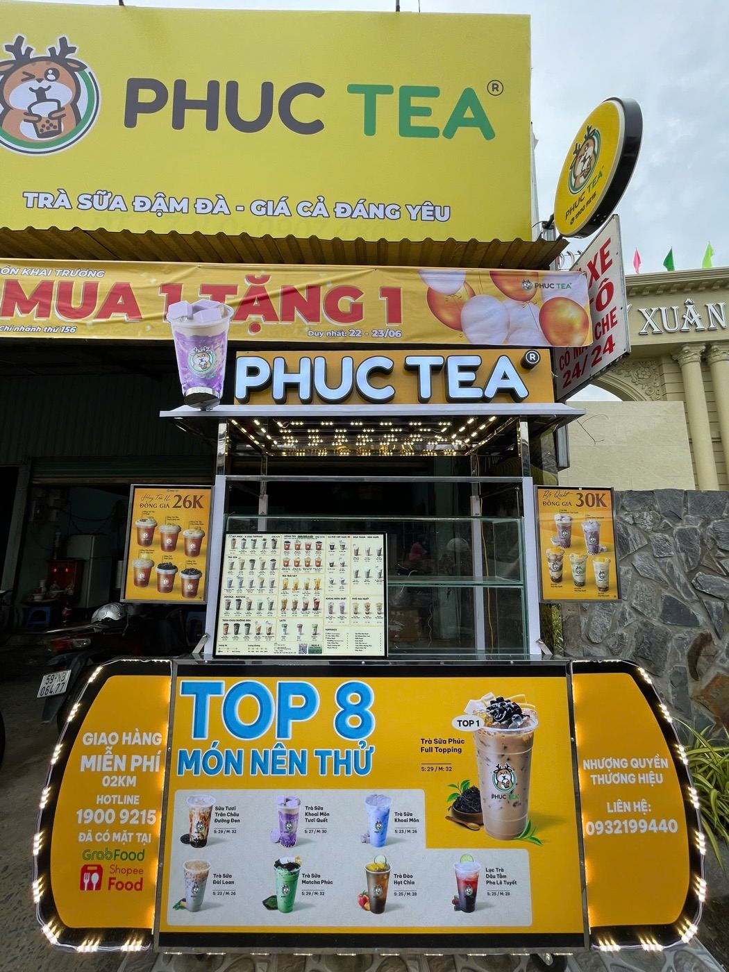 Xe đẩy trà sữa Phúc Tea, mô hình hoàn vốn nhanh nhất